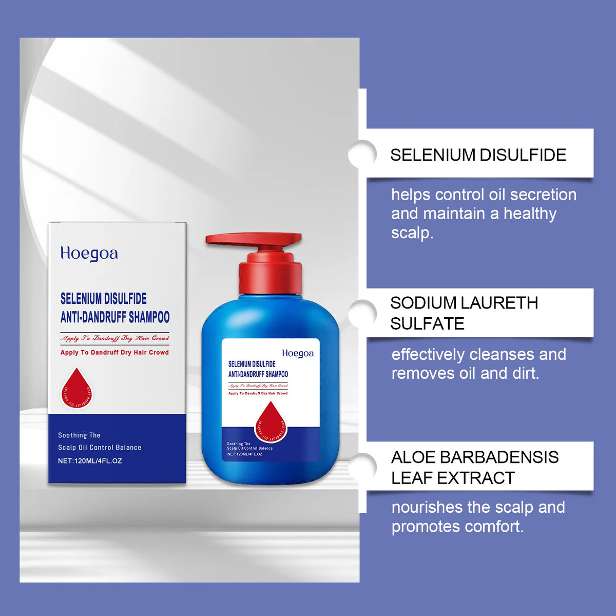 120ml Selenium Sulfide Shampoo Deep Cleansing Remove Dandruff Itchy Balance Oil Nourishing Restoration Hair Color Shampoo
