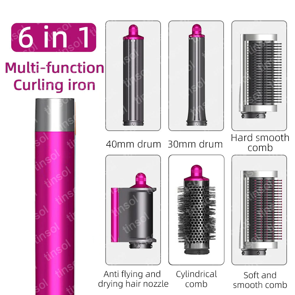 6-in-1 multifunctional hair styler, 110,000 RPM high-speed hair care, ionic hair dryer, quick drying, automatic curling set