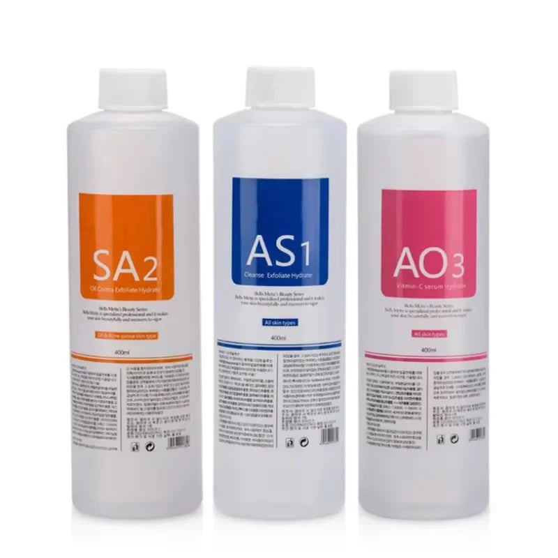 3PCS Skincare Deep Cleansing AS1 SA2 AO3 Water Based Exfoliating Liquid Pore Shrinking Moisturizing Liquid Beauty Salon Facial