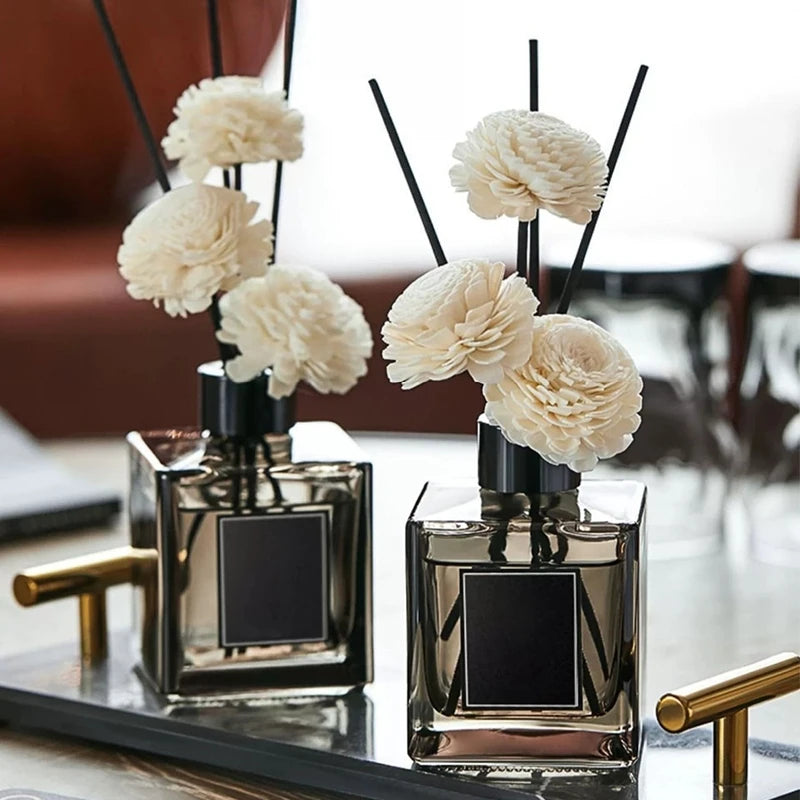 50ml Flameless Home Fragrance Room Perfume Liquid Air Freshener Reed Diffuser Home Decor Square Bottle Aromatherapy Diffuser