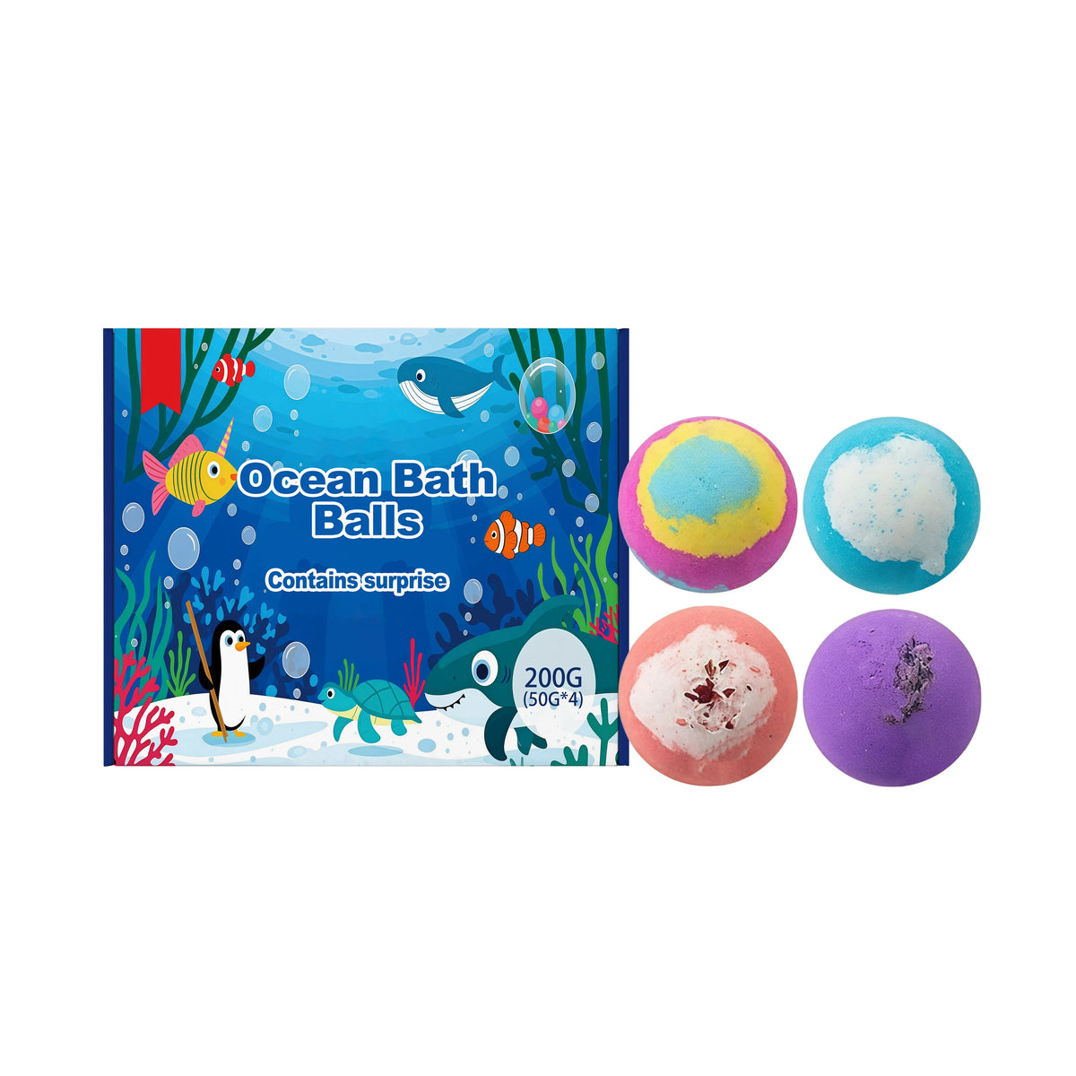 Bath Bombs Set with Surprise Toys Inside – Natural & Organic Fizzies for Bubble Bath Gift for Birthday Holiday , 600g (50g × 12)