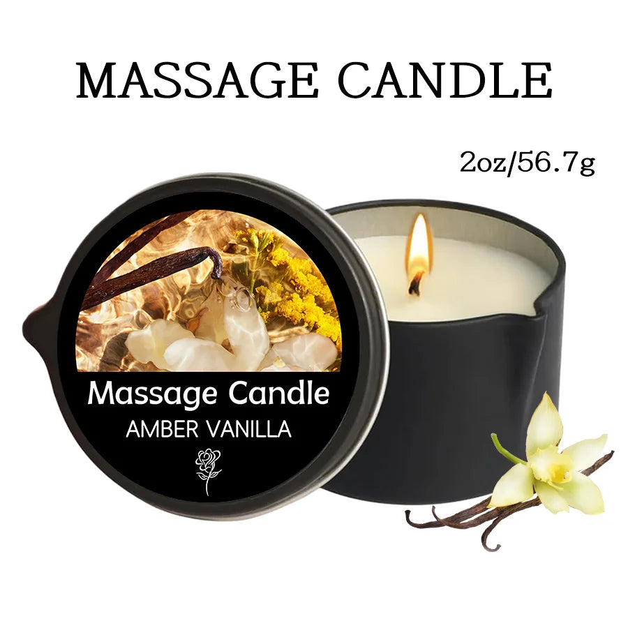 1PC Massage Oil Candles，Luxury Aromatherapy Candles，for Stress Relief and Skin Moisturizing，SM Product Scented Candle Body Oil