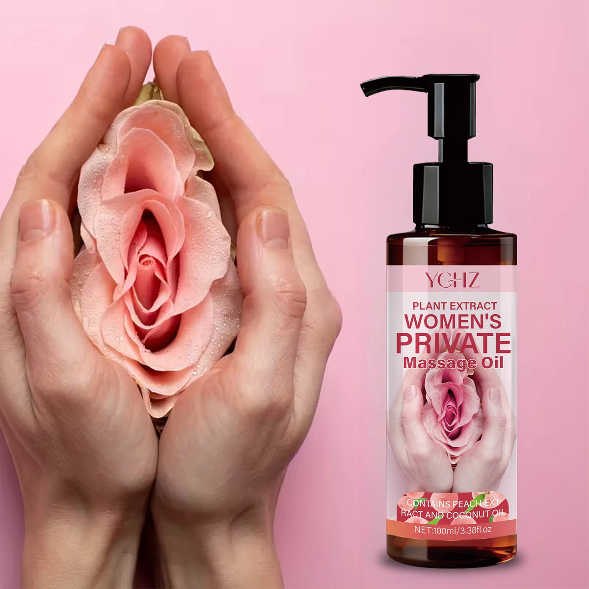 Women's Intimate Massage Oil - Long-Lasting Fragrance, Deeply Moisturizing, Gentle and Non-Irritating, Suitable for All Skin Types, Coconut Scent, Mood-Enhancing, Perfect Gift for Women