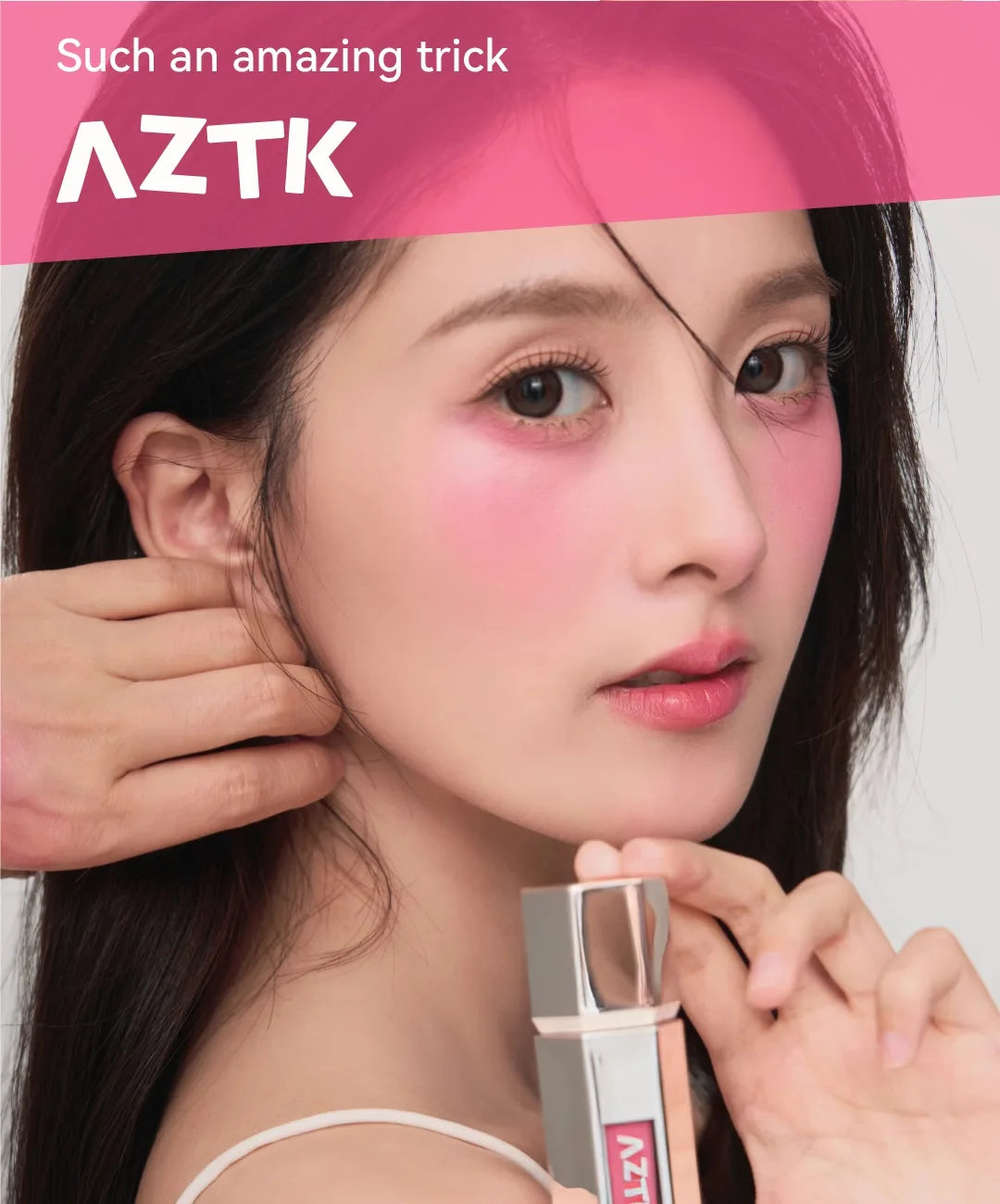 AZTK Liquid Blush Highlighter Contour Stick - Creamy Matte Natural Flush,Face Sculpting & Lifting Effect,Long Lasting Cheek Tint