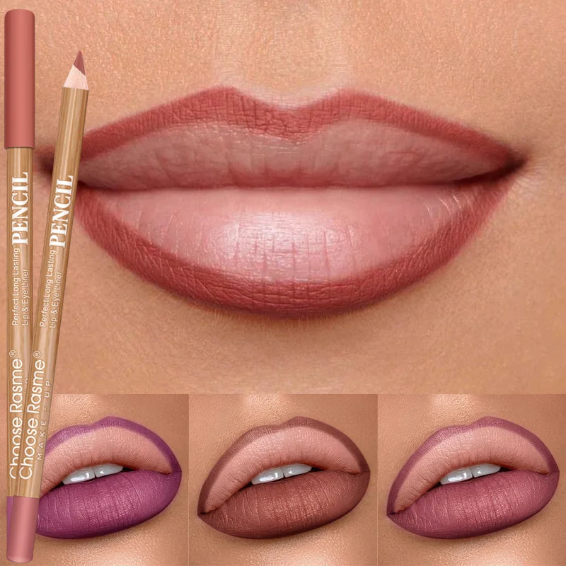 12 Color Lip Enriching Lipliner, Lip Moisturizing, Three-Dimensional Fitting, Light, Thin, Silky and Clear Valentine's Day Gift