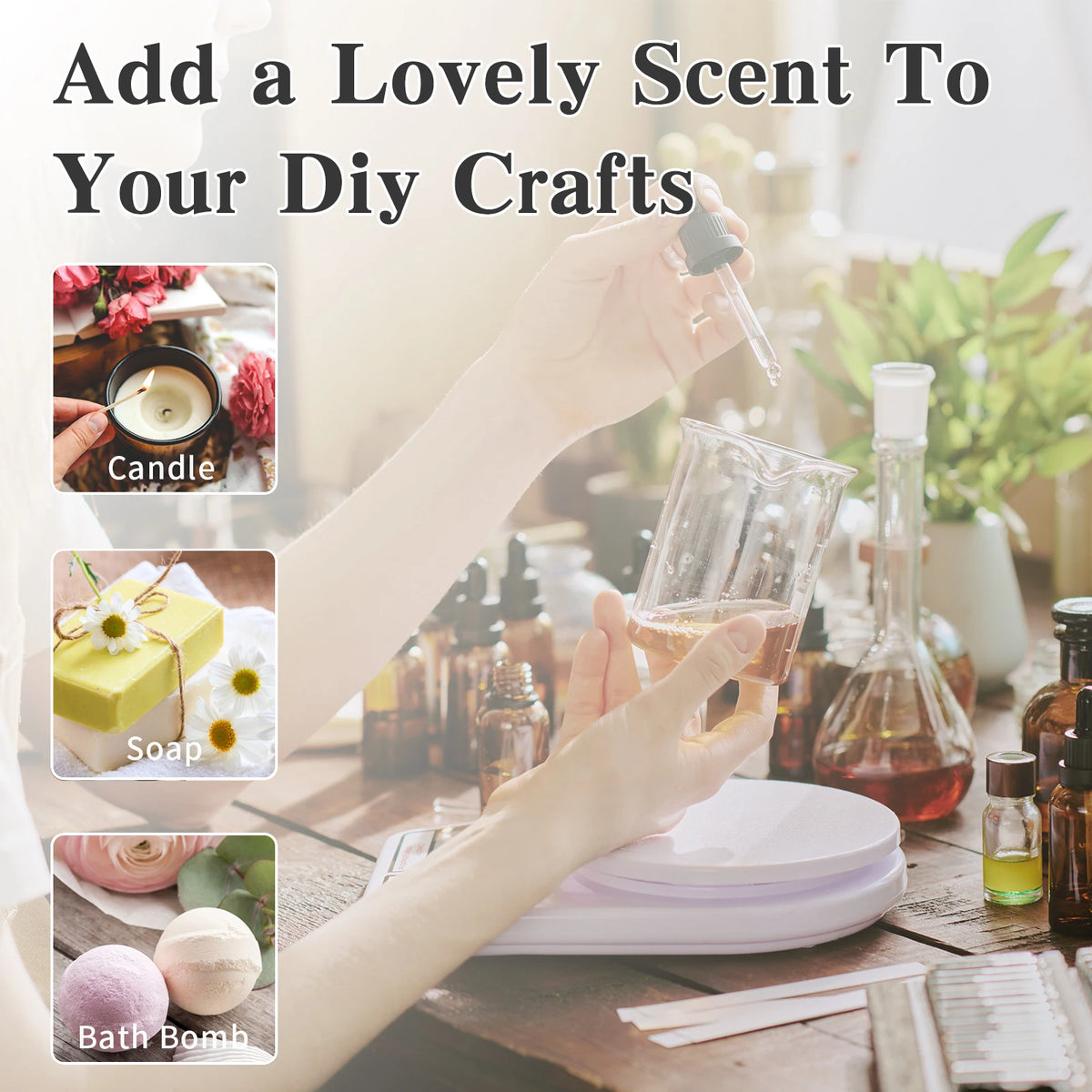 PHATOIL 100ml Fragrance Oil with Dropper White Musk Orange Blossom Bubble Gum Baby Powder Coffee Essential Oil For  Aromatherapy