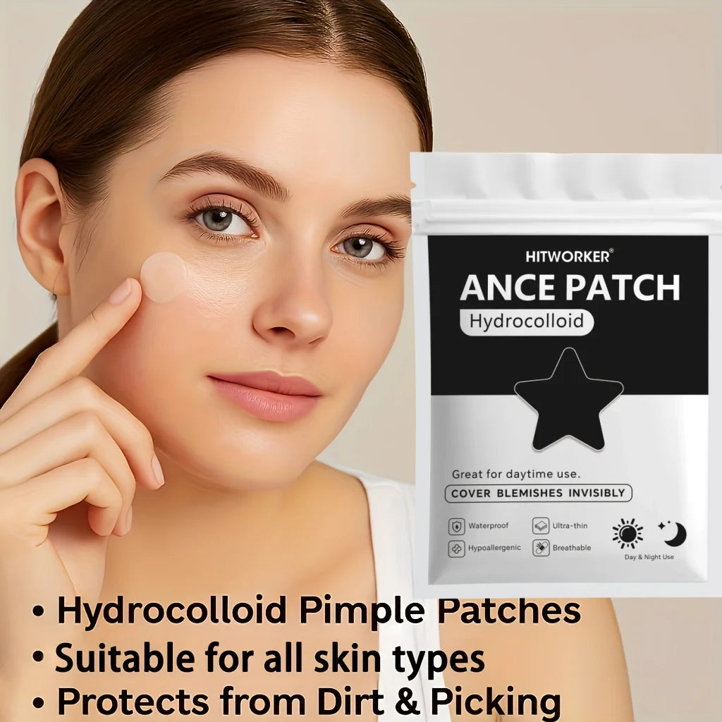 Bulk Pack Black Star Shaped Hydrocolloid Pimple Patches 240/480/800pcs Natural Tea Tree Oil Acne Stickers Invisible Blemish Cove