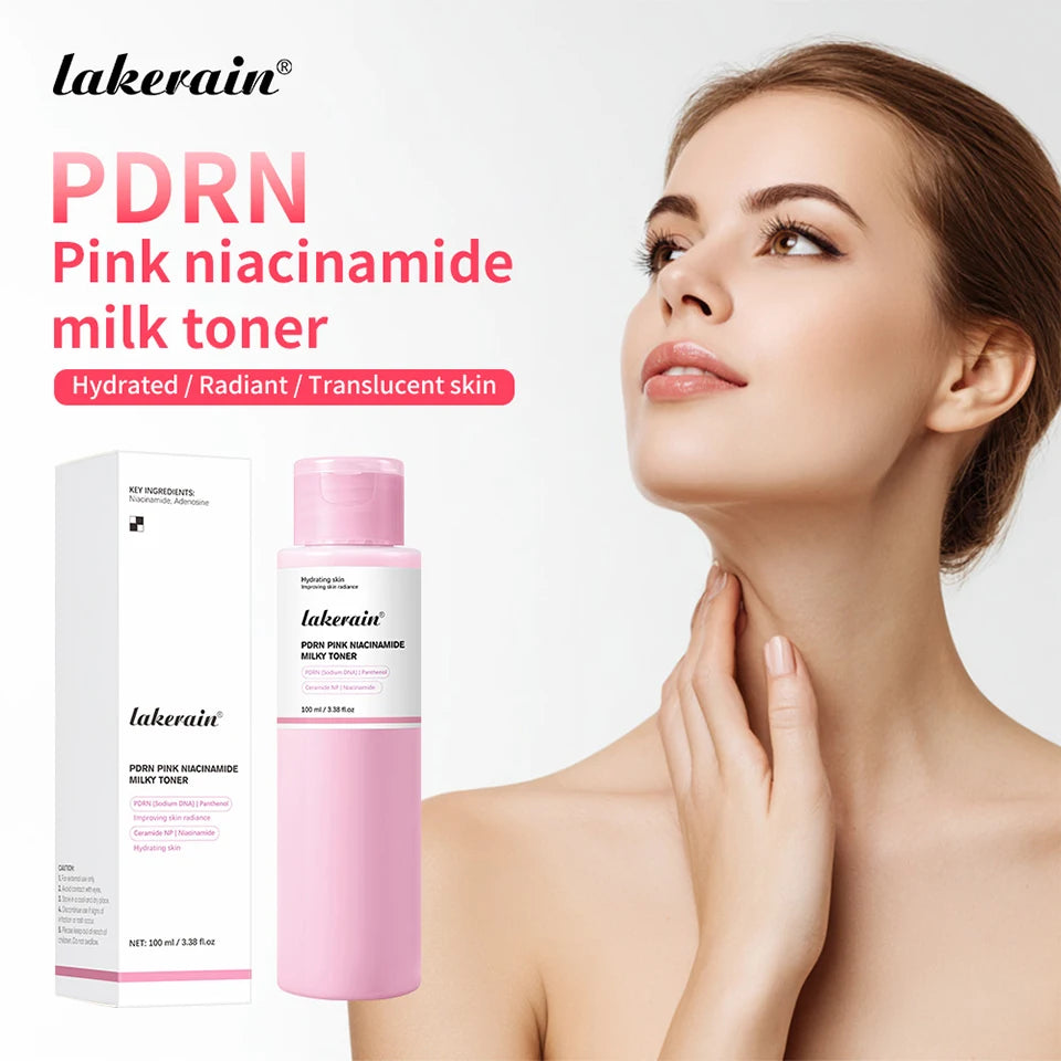 100ml PDRN Niacinamide Essence Toner For Glowing Skin Soothing Moisturizer Deep Nourishing Brightening Facial Water Lotion