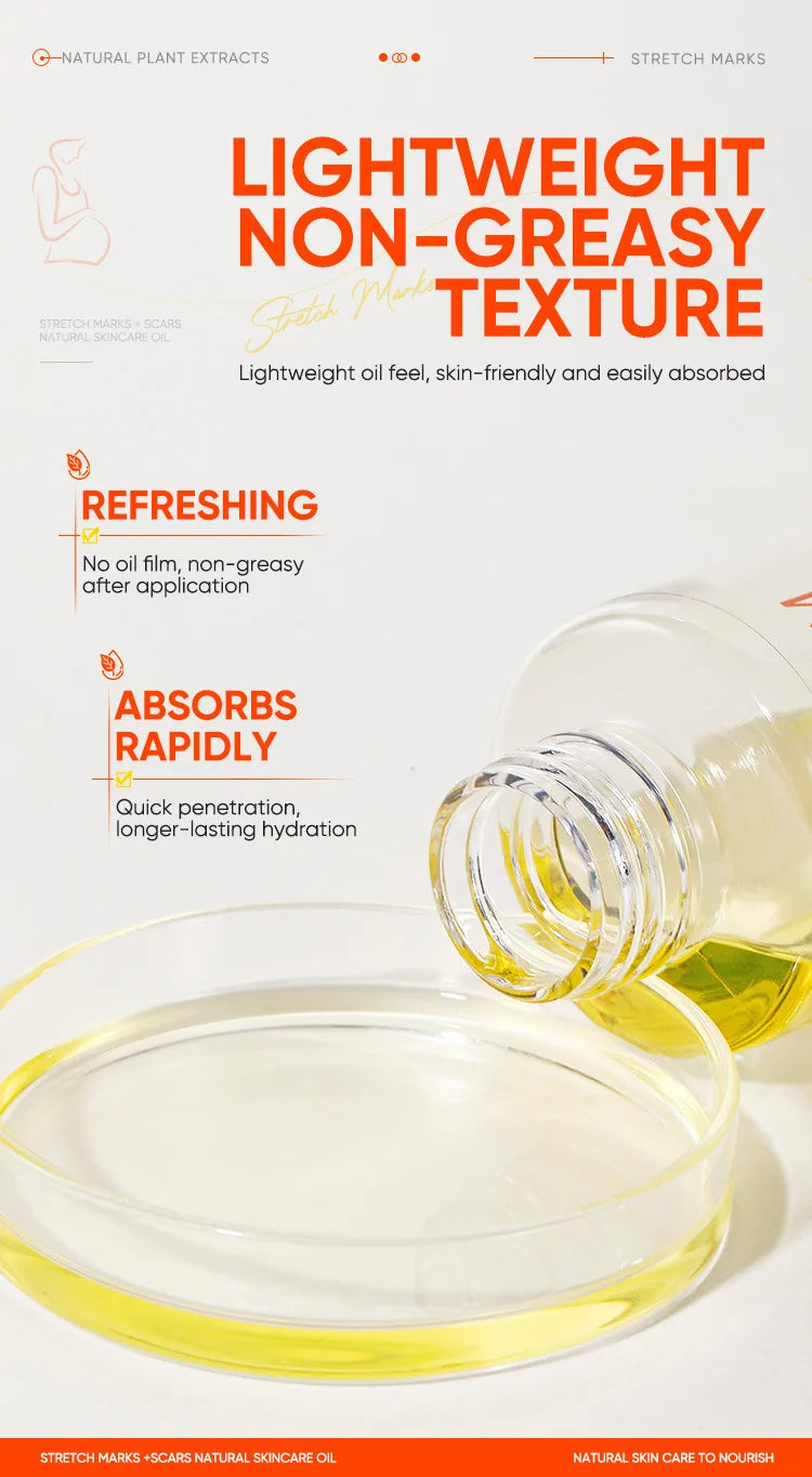 150ml Vitamin E Skin Care Oil Remove Pregnancy Stretch Marks Postpartum Care Elastic Skin Firming Collagen Body Care Oil