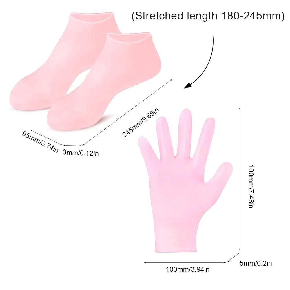 Silicone Exfoliating Socks & Gloves Anti Slip Foot & Hand Spa Mask Hands Peeling Gloves Prevents Dryness Feet/Hand Care Tools