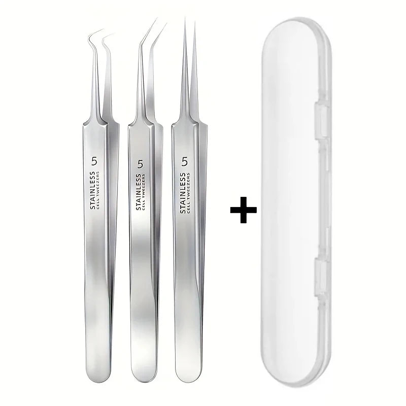 Stainless Steel Blackhead Remover Kit 3 5 8-Piece Professional Pimple Popper Set For Acne Blemish Extraction
