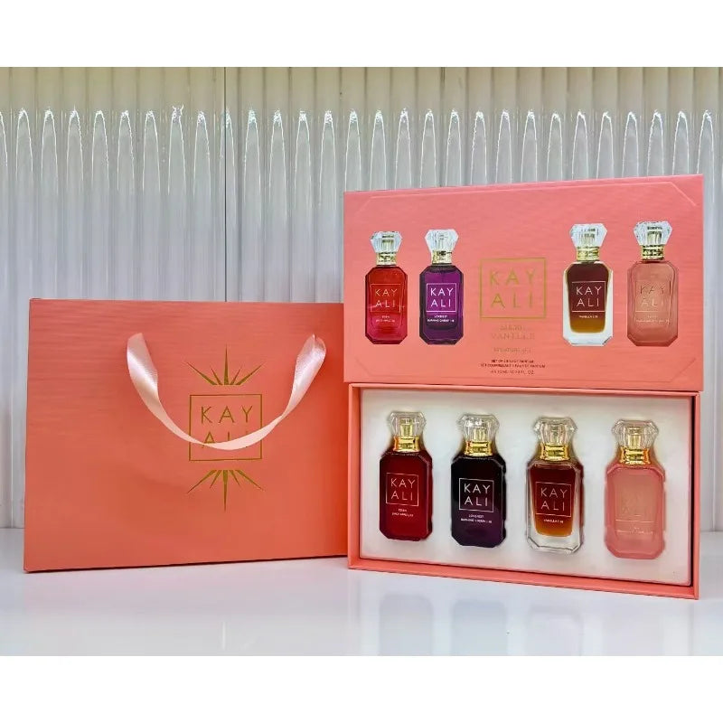 4x10ml KAYALI Perfume Set Long Lasting Luxury Unisex Portable Mini Fragrance Collection Elegant Sweet Rich Smooth Premium Scent