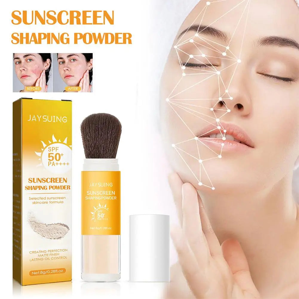 Sunscreen Loose Powder SPF50 Invisible Pore Oil Control Waterproof Long Lasting Solar Blocker Concealer Sunscreen Shaping Powde'