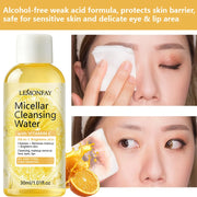 Vitamin C Micellar Cleansing Water Gentle Makeup Remover Brightening Skin Hydrating Facial Cleanser for Sensitive Skin