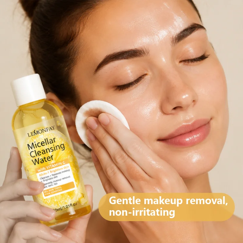 Vitamin C Micellar Cleansing Water Gentle Makeup Remover Brightening Skin Hydrating Facial Cleanser for Sensitive Skin