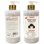 500ml Kojic Acid Shower Gel Deep Cleansing Brighten Skin Body Wash Skin Whitening Exfoliator Body Care Moisturizing Skincare