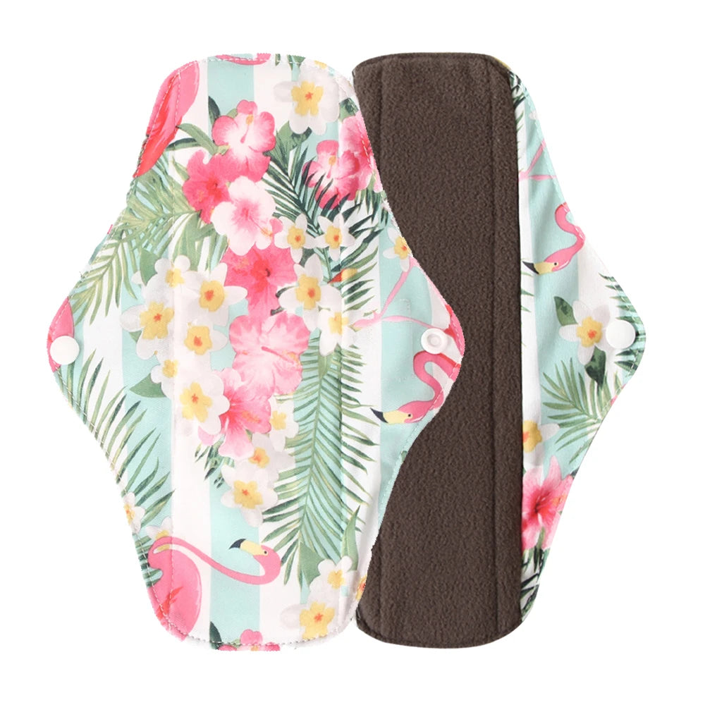 Reusable Organic Cotton Menstrual Pads Sanitary Napkins Washable Menstrual Sanitary Pad Women Cloth Menstrual Pad Period Pads