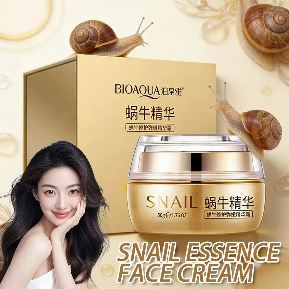 50g Snail Recovery Cream,Snail Mucin Facial Moisturizer for Hydrated, Supple Smooth-Feeling Skin, Lightweight Daily Face Cream