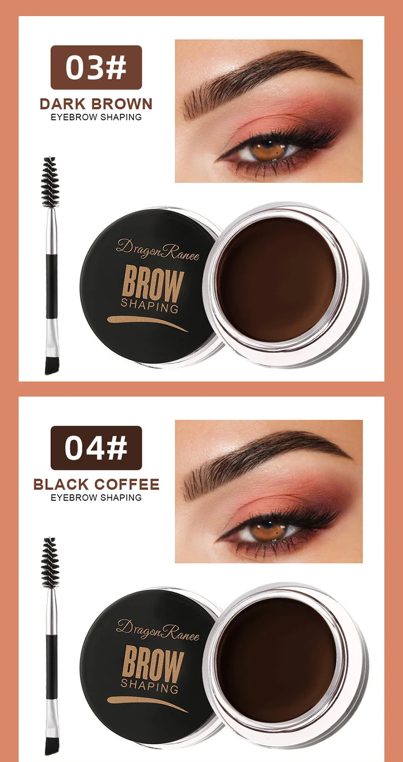 White Bushy Eyebrow Gel - European & American Style, Long-lasting Setting Pomade Soap Wax, Volumizing Sculpting Eyebrow Pen for