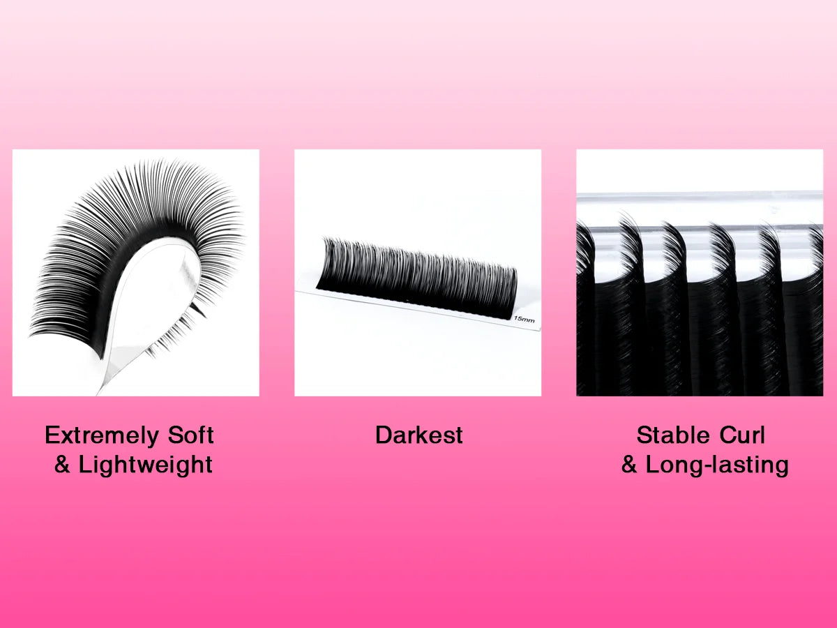 TDANCE Cashmere Lash Extensions Super Matte Black Classic Lash Extensions Individual Volume Lash for Professional Mink Lashes