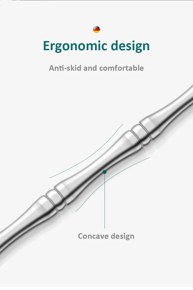 Premium Cuticle Remover Tool: Surgical Grade Stainless Steel Nail Art Manicure Scraper for Dead Skin & Nail Cleaning