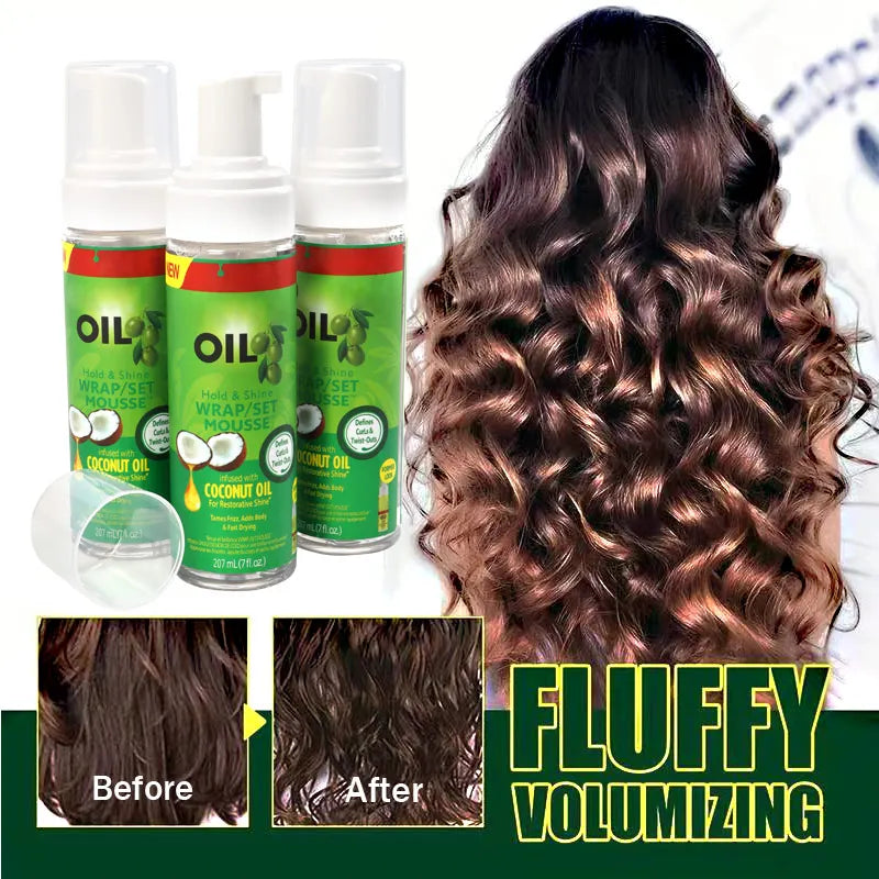 Wrap Foam Wrapping Lotion Hair Mousse Strong Hold Setting Lotion Hair Moisturizing Curl Mousse Natural Hair Hold & Shine Mousse