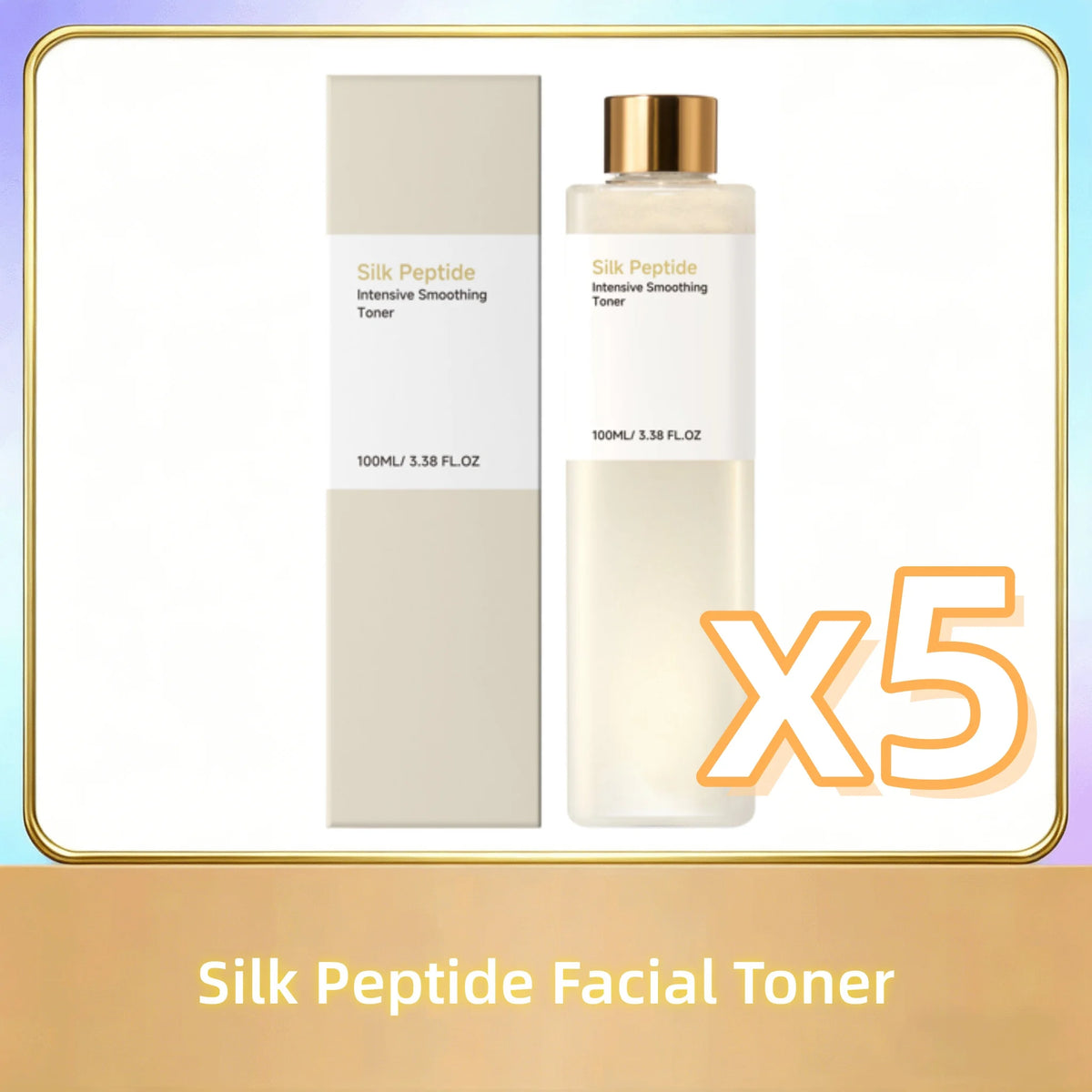 Silk Peptide Facial Toner Soothe Sensitive Skin Smooth Fine Lines Revitalize Skins Barrier Brighten Dull Moisturize Face Toner