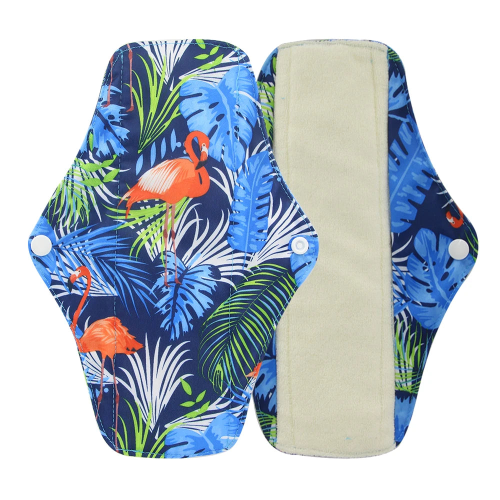 Reusable Organic Cotton Menstrual Pads Sanitary Napkins Washable Menstrual Sanitary Pad Women Cloth Menstrual Pad Period Pads