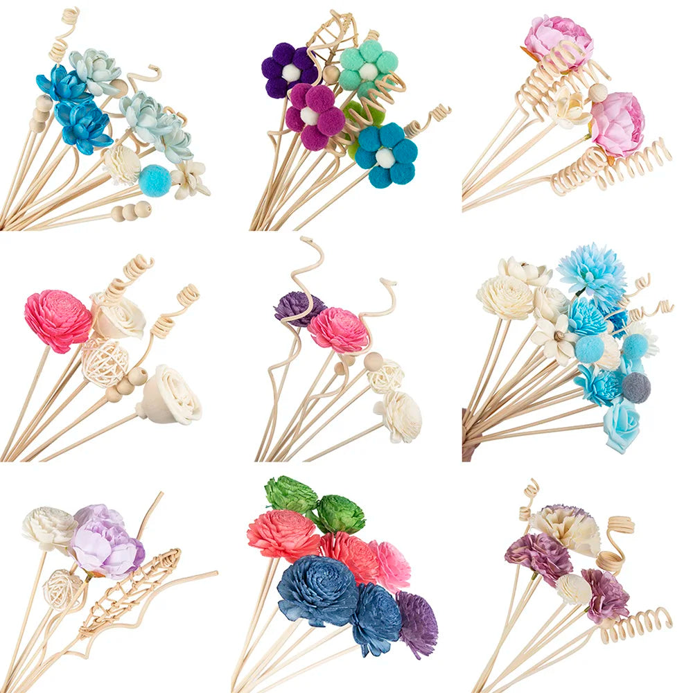 Chrysanthemum Reed Diffuser Sets Artificial Plant Fireless Aroma Vine Combination Desktop Decor Home Fragrance Products
