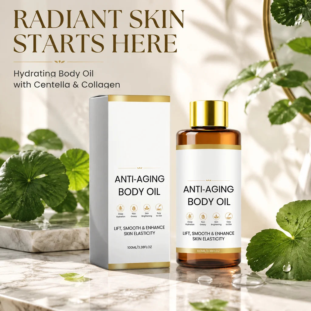 Body Oil Centella asiatica Moisturizing Hydrating Skin Care Non Greasy Body Lotion Oil 100ml Nourishing Body Daily After Shower