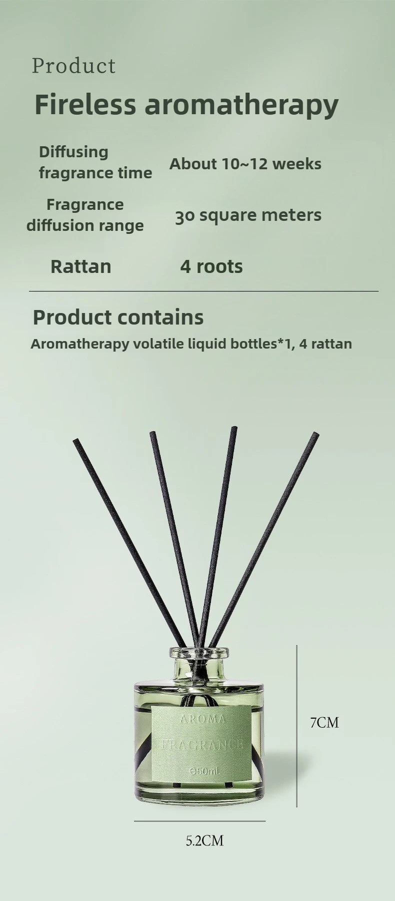1PC 50ml Reed Diffuser Gift Set Home Fragrance Oil with Reed Sticks Home Air Freshener Essential Oil for Bathroom Accessories