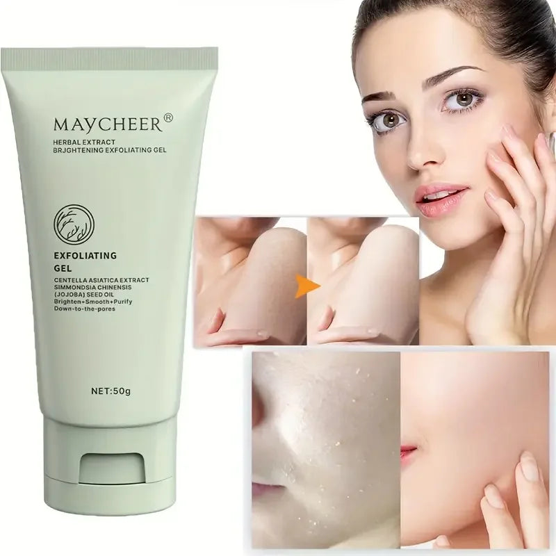 Herbal Extract Exfoliating Gel, Cleansing Scrub Gel, Facial Deep Cleansing Pores and Exfoliation, Moisturizing Skin Care Product