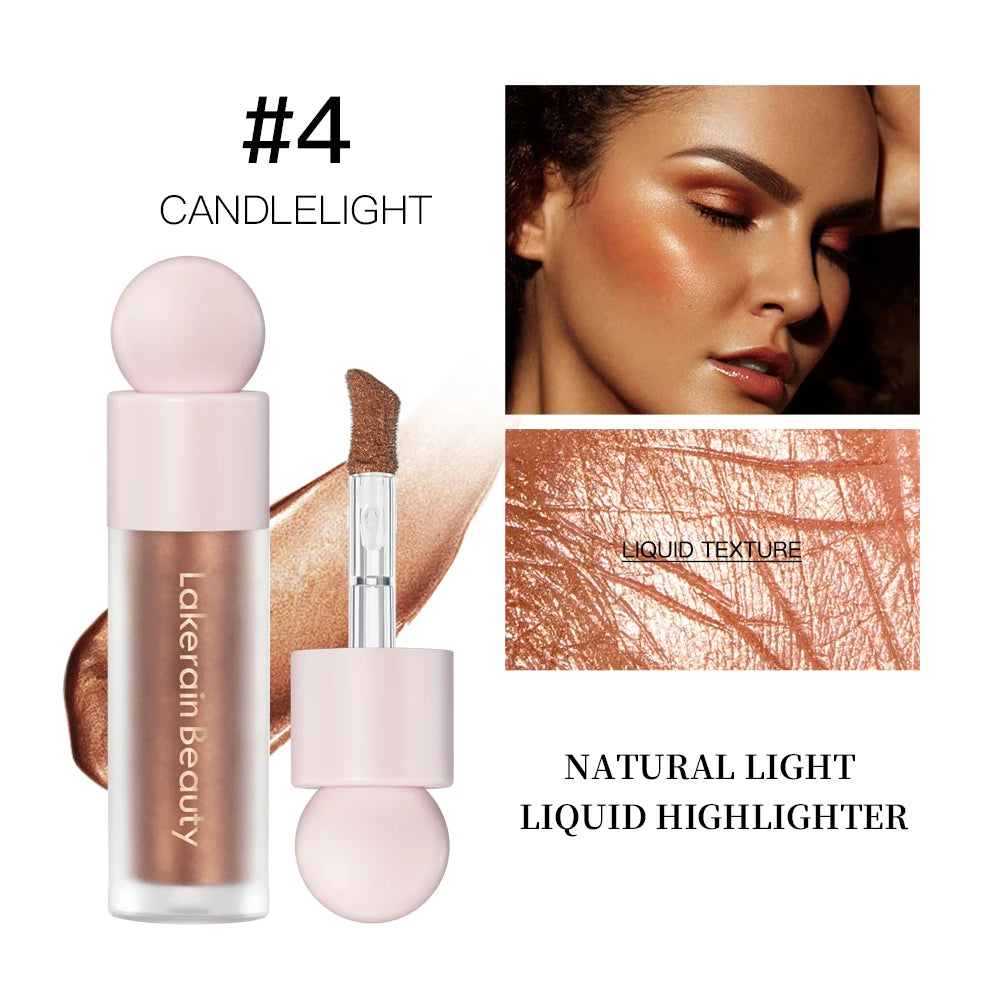 4Color Face Liquid Highlighter Bronzer Contouring Highlight Fluid Makeup Face Shimmer Shine High Lighter Iluminador Maquillaje