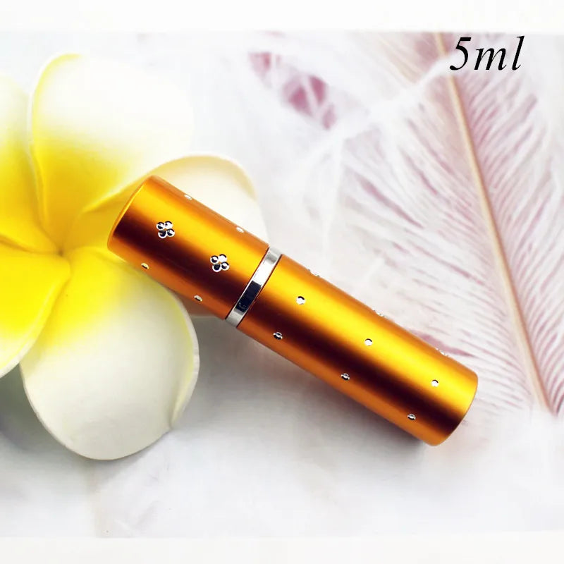 1PC 5ml 10ml Portable Mini Perfume Glass Bottle Travel Aluminum Spray Atomizer Empty Metal Parfume Atomiser Sprayer