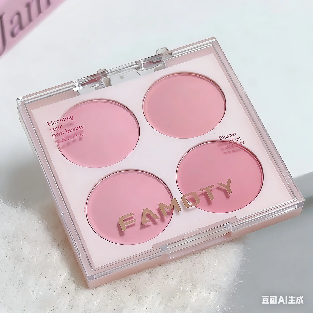 4 Colors Matte Blush Powder Set - Sweet Warm Tone Face Makeup Cheek Brightener Cosmetic Illuminator for Enhanced Facial Beauty