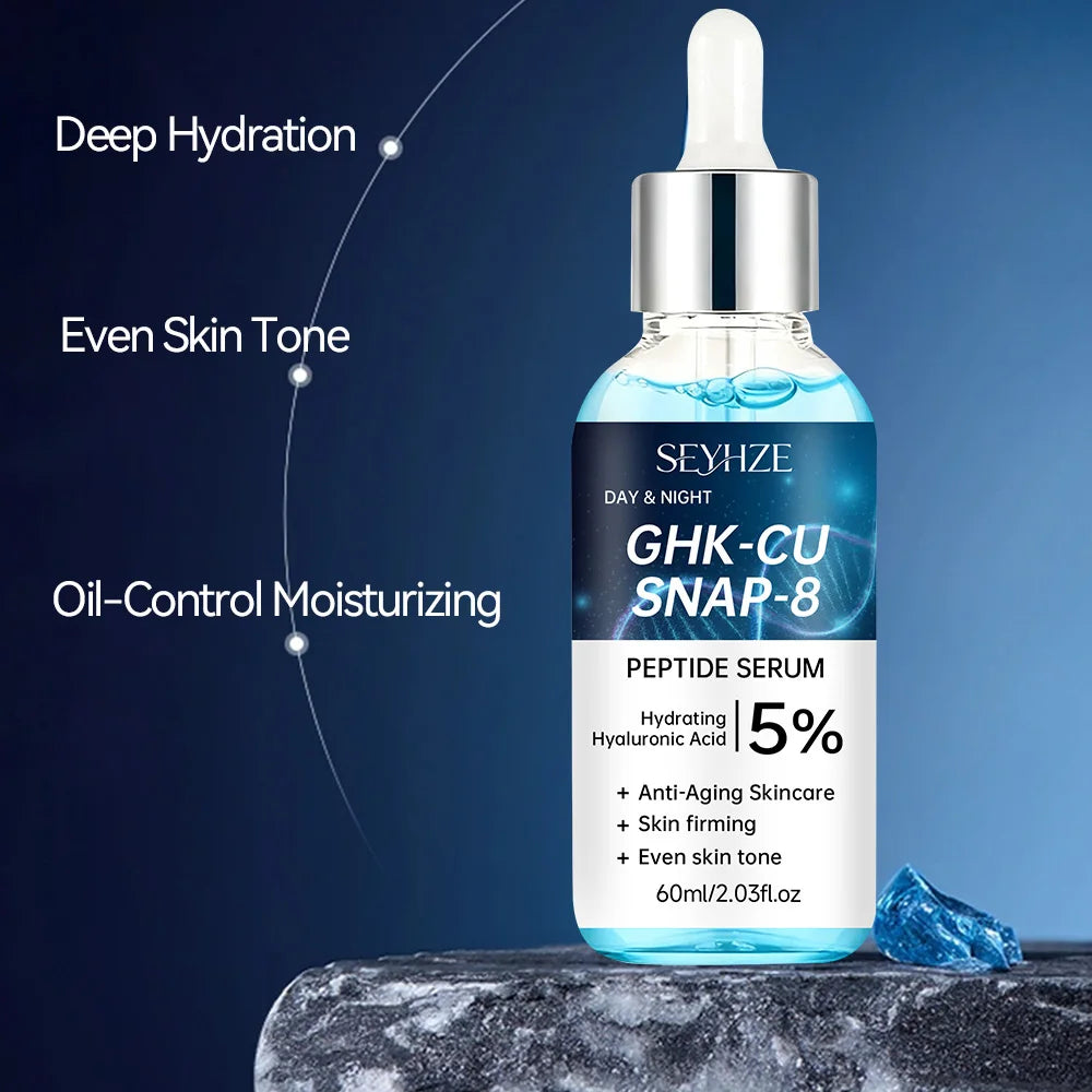 SEYHZE Blue Copper Peptide Essence Liquid 40ml/60ml Skin Tightening Lifting Uniform Skin Tone Deep Hydration Oil Control Moistur