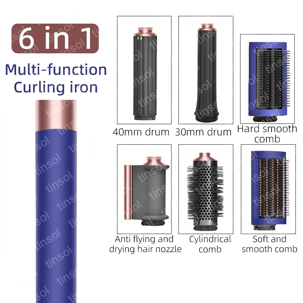 6-in-1 multifunctional hair styler, 110,000 RPM high-speed hair care, ionic hair dryer, quick drying, automatic curling set