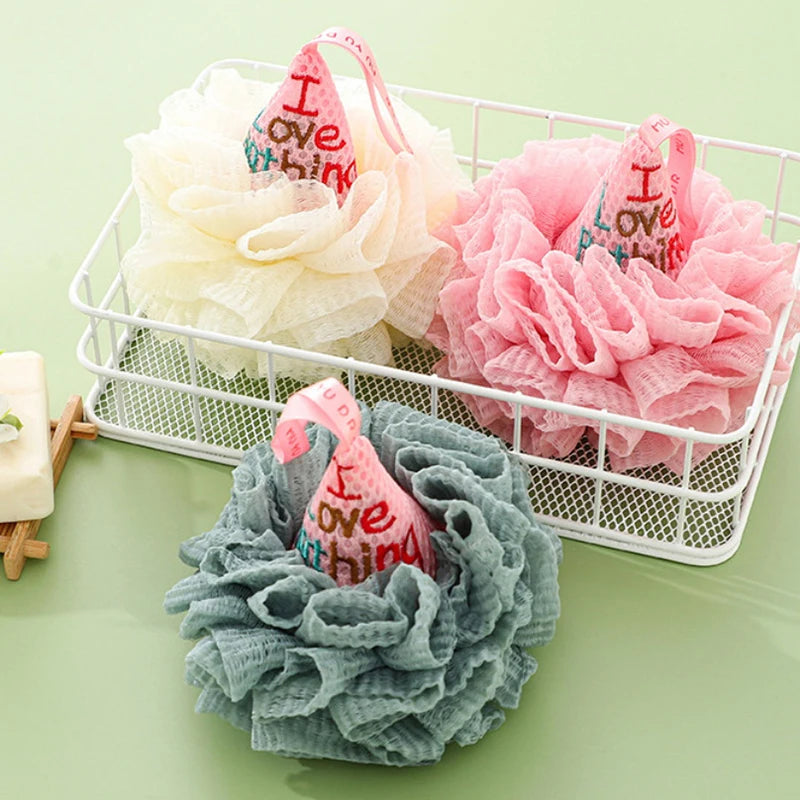 Men Women Bath Sponge Ice Cream Shape Exfoliating Loofah Body Scrubber Shower Cleaning Loofahs Bathroom Bathing Accessories