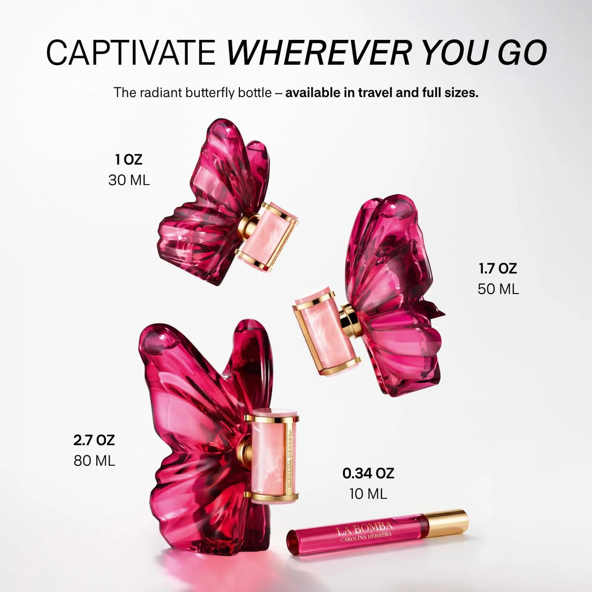 CAROLINA HERRERA Eau De Parfum 80ml Luxury Floral Fruity Fragrance Luxury Butterfly Bottle Perfume, Sweet Floral Fruity Fragrance, Long Lasting Scent, Gift For Her, Perfume For Men and Women