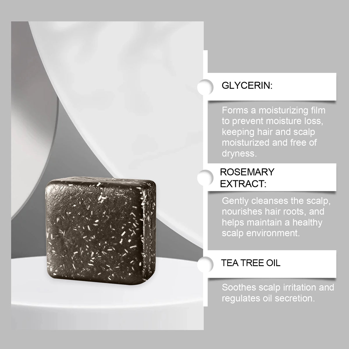 Rosemary Shampoo Bar for Hair Growth Natural Solid Shampoo with Rosemary Oil for Oily Scalp & Dry Hair Care for Women & Men 100g