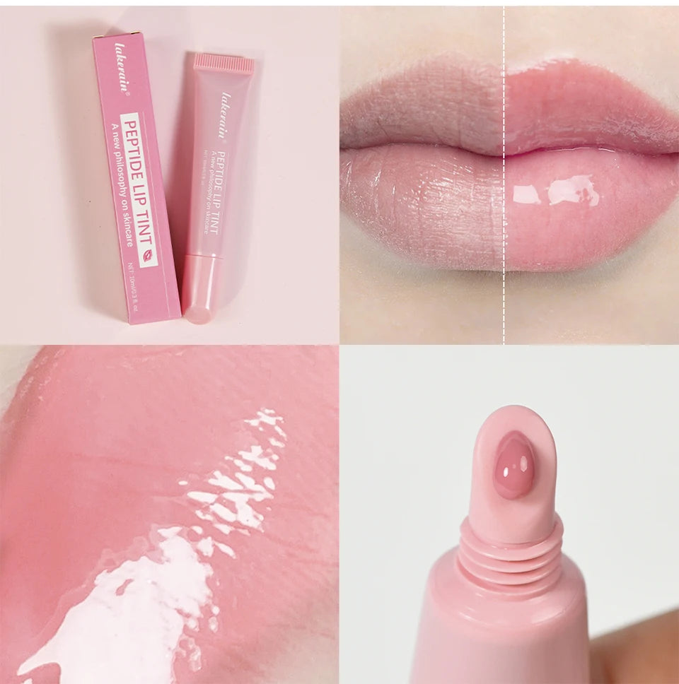 10ml Mirror Lip Glaze Moisturizes Jelly Lip Enrichment Oil Lasting Water Light Glass Lip Oil Remove Line Lip Protection Serum