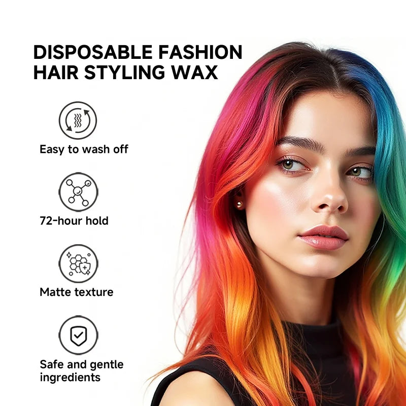 Sevich Hair Color Wax Temporary Hair Colour Cream Long Lasting Hair Dye Cream Unisex One-time Hair Color Gel For Beards Eyebrow