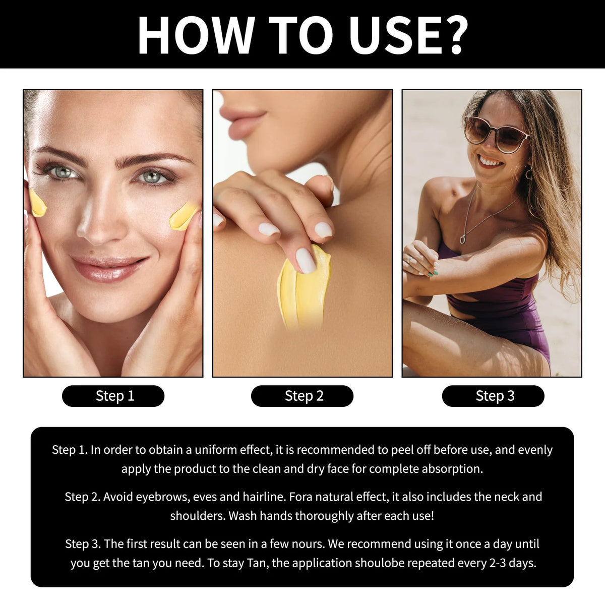 Self-Tanning & Suntan Shield Cream - Long-Lasting Face & Body Bronzer, Nourishing Formula for Natural Sun-Kissed Look.