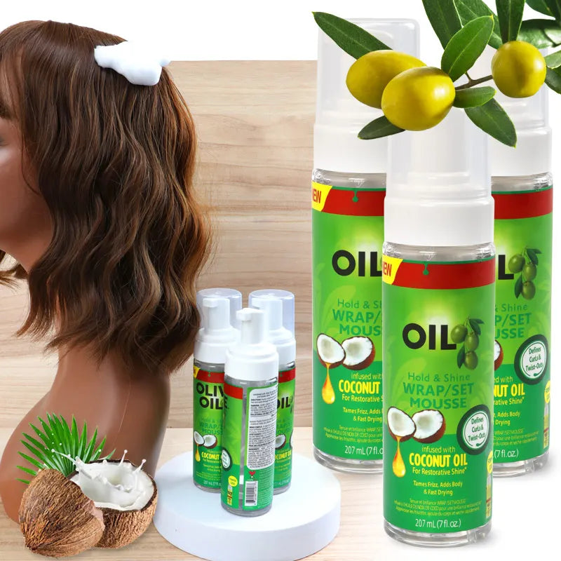 Wrap Foam Wrapping Lotion Hair Mousse Strong Hold Setting Lotion Hair Moisturizing Curl Mousse Natural Hair Hold & Shine Mousse