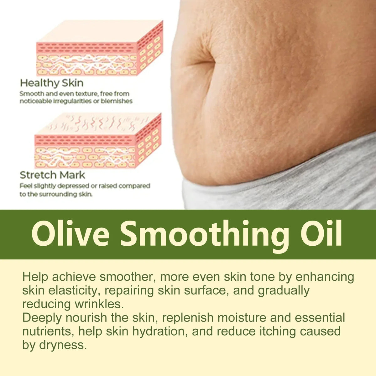Stretch Mark Removal Oil Moisturize Removes Postpartum Pregnant Women Scar Soothing Nourish Firm Skin Care Olive Essential Oil
