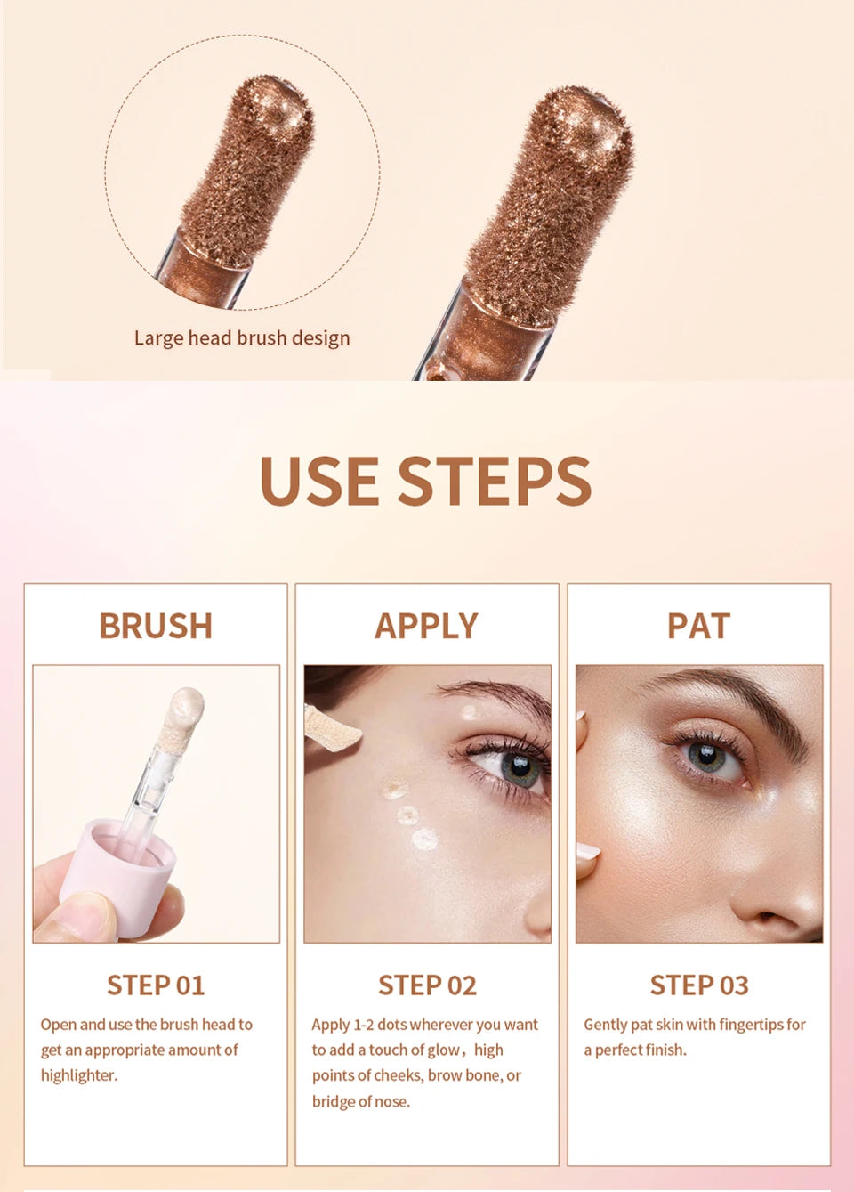 4Color Face Liquid Highlighter Bronzer Contouring Highlight Fluid Makeup Face Shimmer Shine High Lighter Iluminador Maquillaje