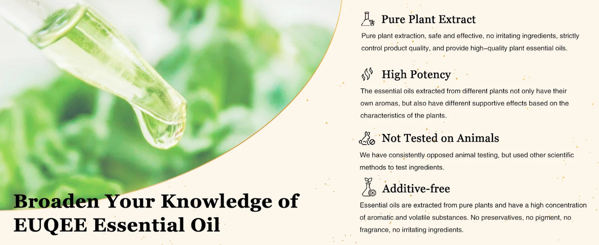 EUQEE 118ml Pure Essential Oil For Skin Peppermint Lavender Eucalyptus Vanilla Bergamot Aromatherapy Essential Oils For Diffuser