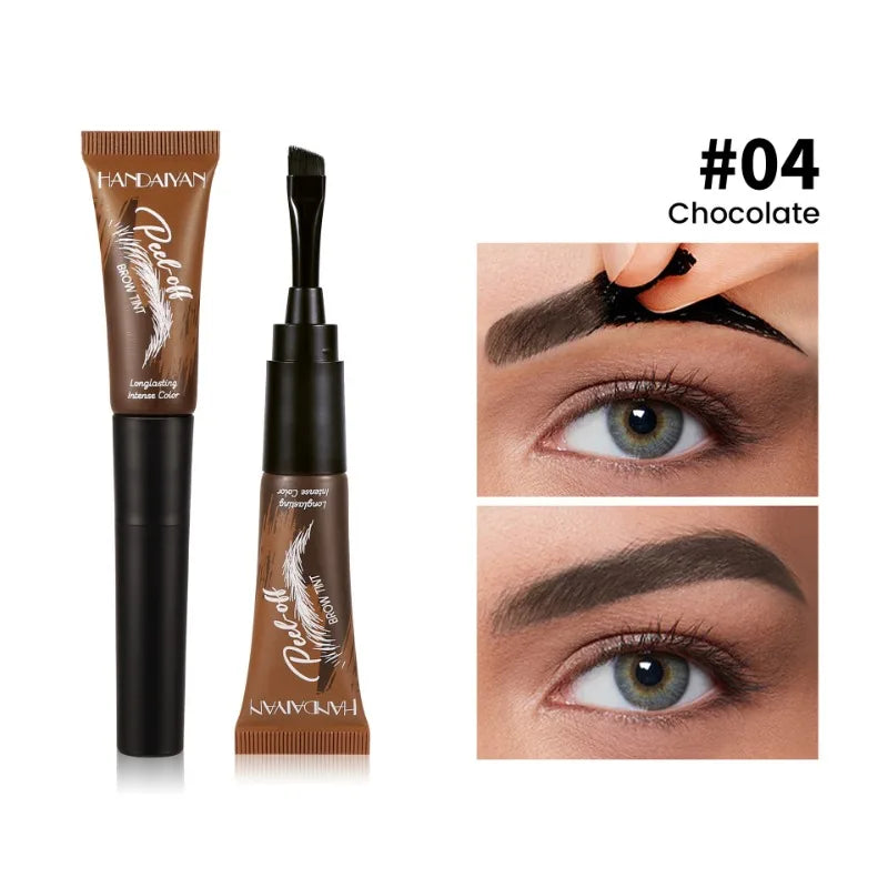 5 Colors Peel Off Eyebrow Gel Semi Permanent Brow Tint Waterproof Lasting Tattoo Peel Off Eyebrow Gel Tint Natural Brows Makeup