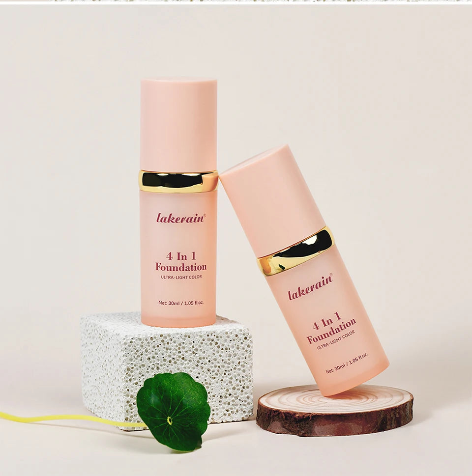 Color Changing Foundation 4 In 1 Moisturizer Longwearing Waterproof Concealer Even Skin Toning Sunscreen Spf 30 Whitening Makeup