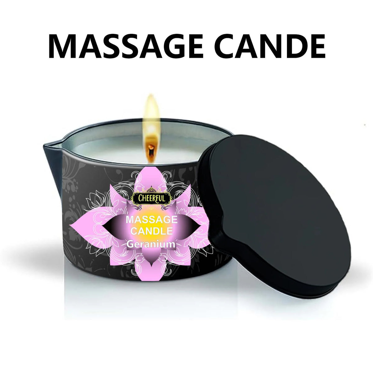 1PC Massage Oil Candles，Luxury Aromatherapy Candles，for Stress Relief and Skin Moisturizing，SM Product Scented Candle Body Oil